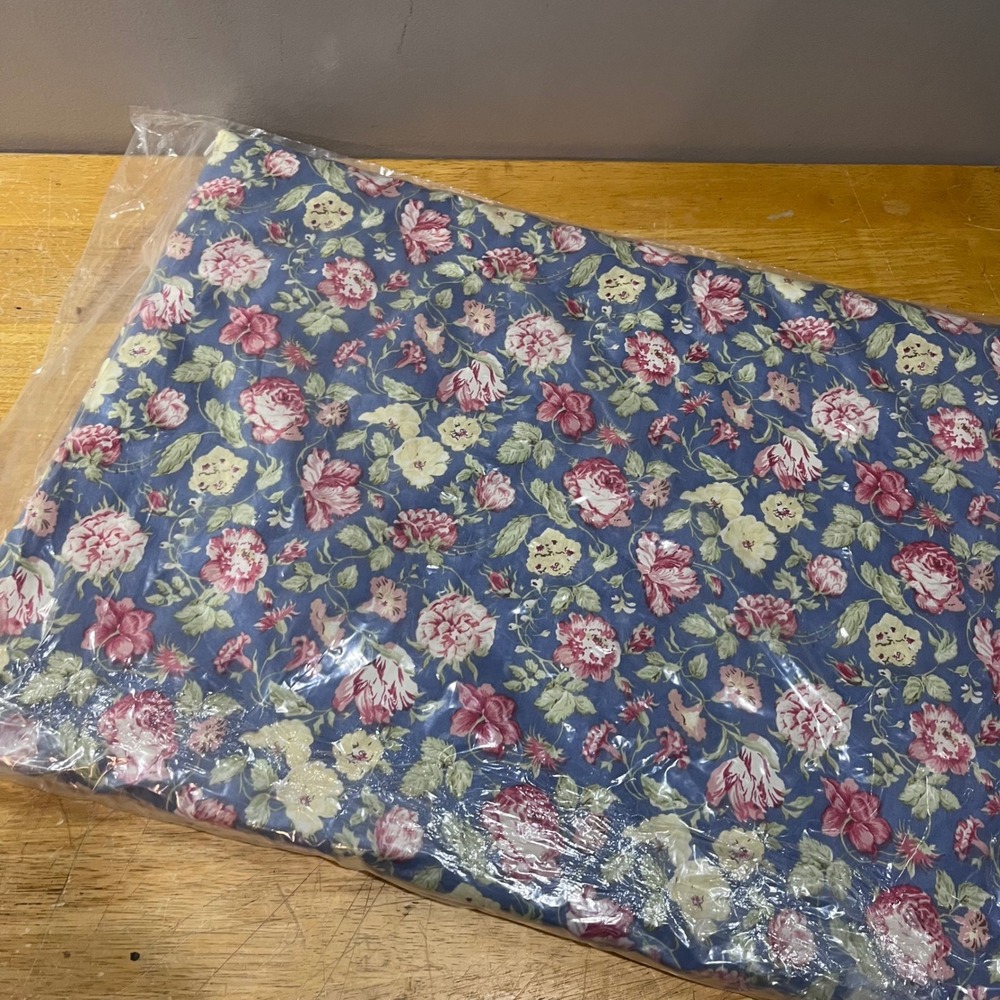 Vtg Waverly Garden Room Floral Pet Orthopedic Foam‎ Dog Bed Pad Blue Pink 24x18